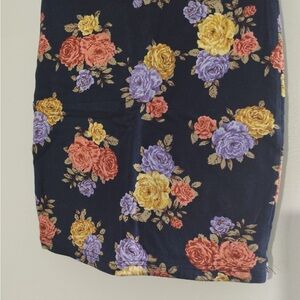 Forever 21 Gold and Blue Mini Pencil Skirt Resort Wear